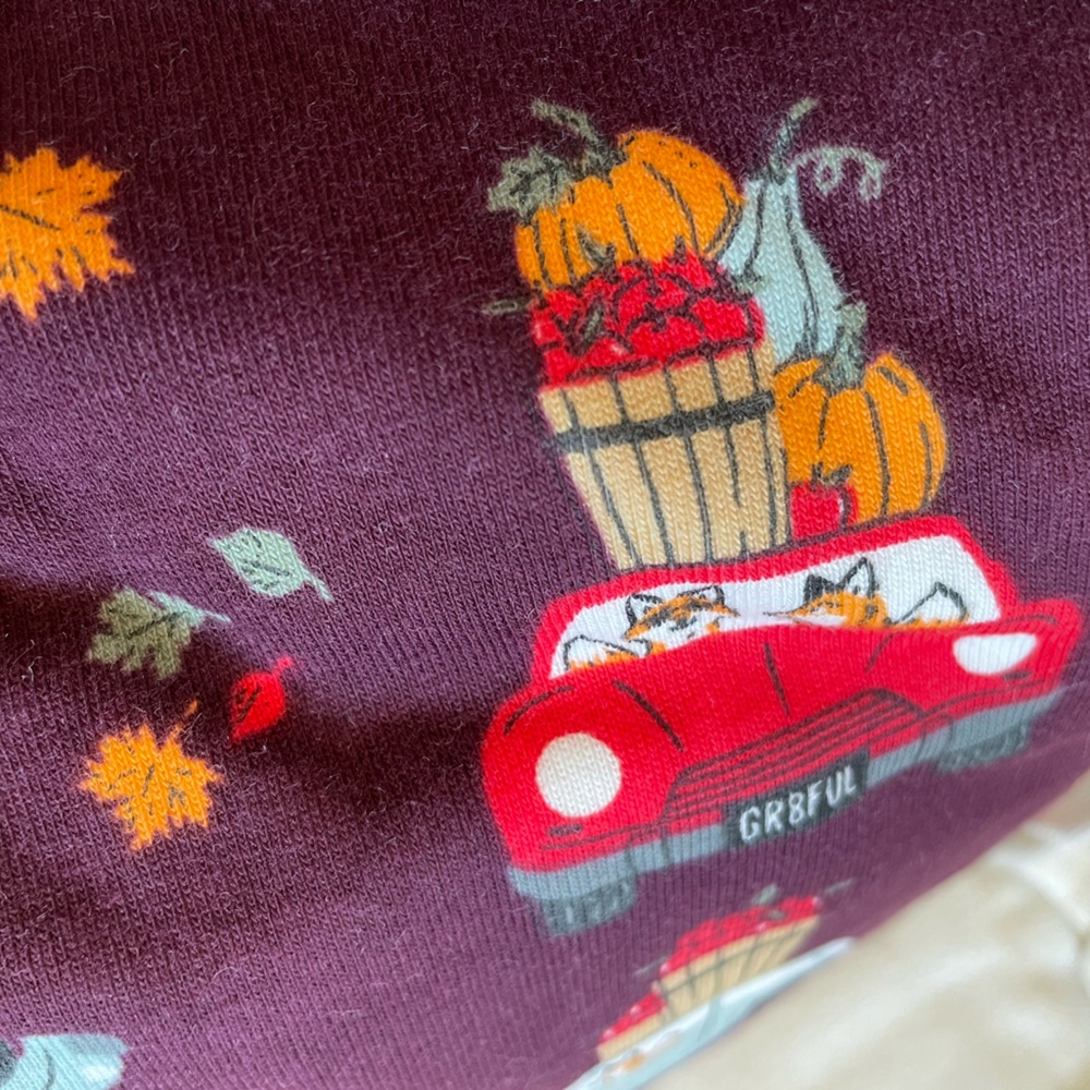 Maternity cotton fall pajama set-2 piece - Picture 3 of 4